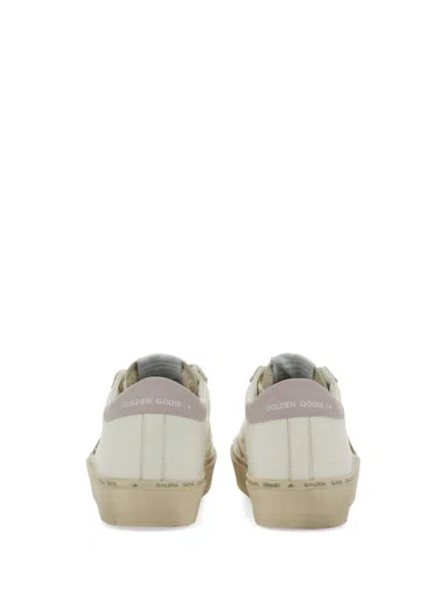 Golden Goose 'hi Star' White Low Top Sneakers With Laminated Star Patch On The Side