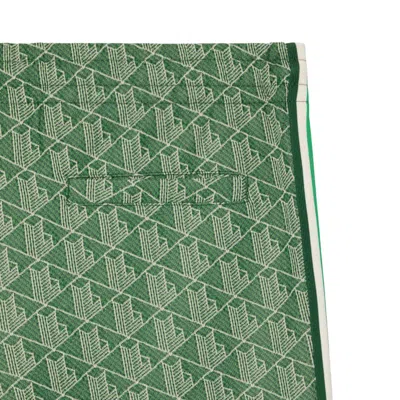 Lacoste Geometric Pattern Trousers In Green
