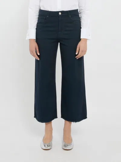 Cigala's Cropped Blue Wide-leg Pants