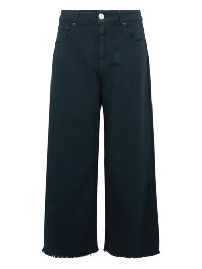 Cigala's Cropped Blue Wide-leg Pants