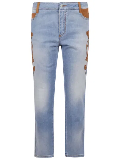 Ermanno Scervino Denim Trousers With Pockets And Loops
