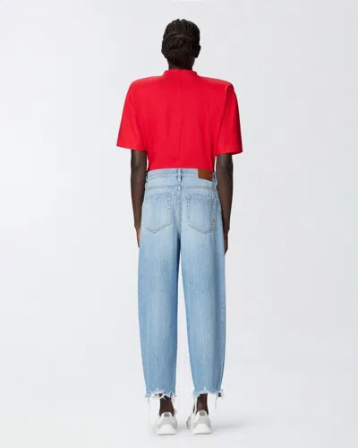 Pinko High-waisted Denim Jeans In Blue