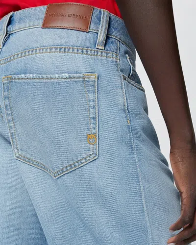 Pinko High-waisted Denim Jeans In Blue
