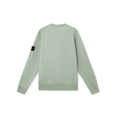 Stone Island Cotton Blend Sweatshirt With Subtle Branding In Green
