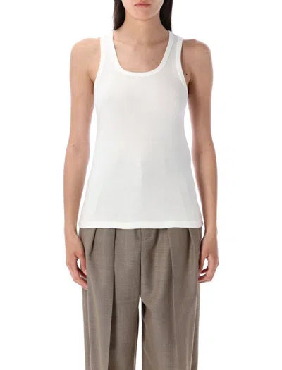 Saint Laurent White Cassandre Tank Top