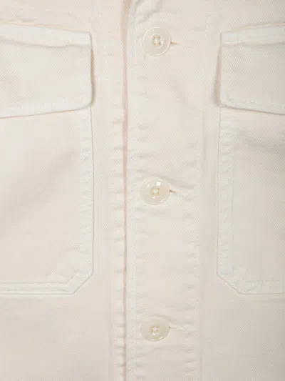 Lemaire Ecru Blazer With Classic Collar In White