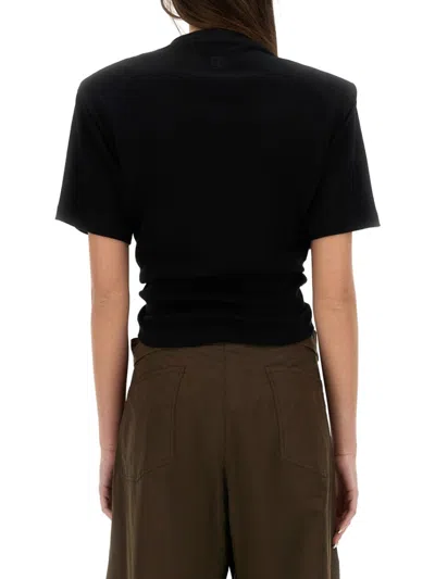 Magda Butrym Cropped Knotted T-shirt With Twist Design