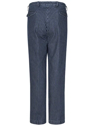 East Harbour Surplus Striped Straight Trousers In Blue