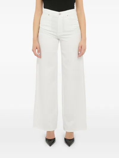 Cigala's Wide-leg White Pants With High Waist In White