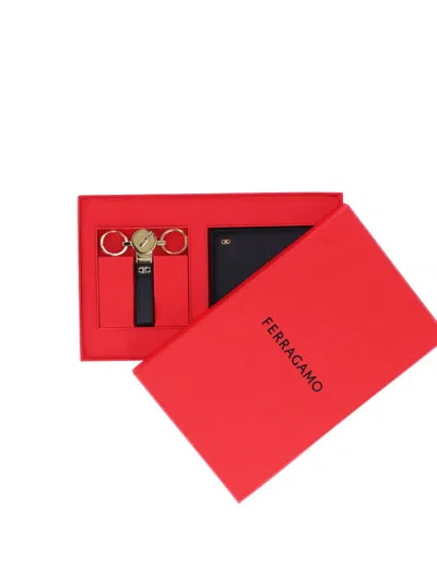 Ferragamo Gancini Wallet And Keyring Set