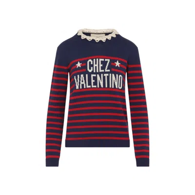Valentino Knitwear Sweater Asymmetric Neck Design