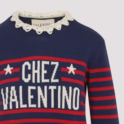 Valentino Knitwear Sweater Asymmetric Neck Design