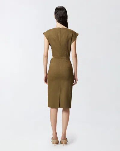 Pinko Cap-sleeve Dress In Brown