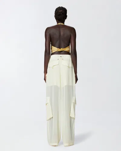 Pinko Sheer Georgette Cargo Trousers