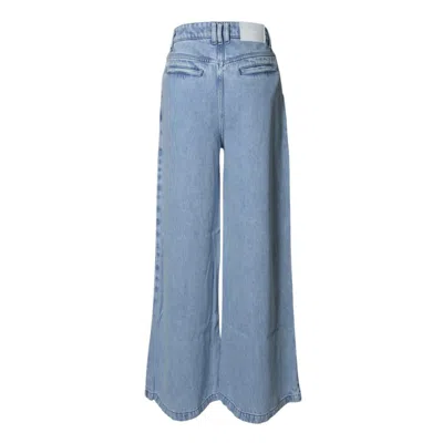 Solotre Pleated Wide-leg Jeans In Blue