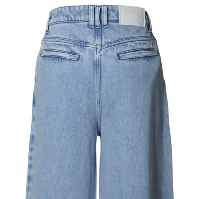 Solotre Pleated Wide-leg Jeans In Blue