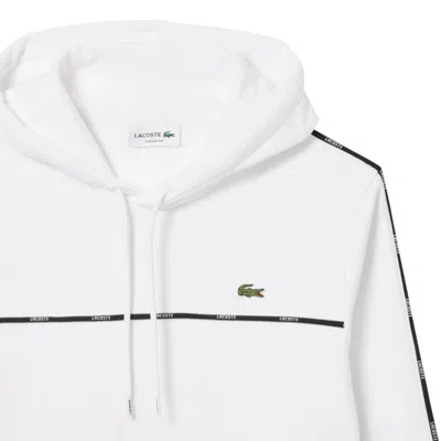 Lacoste Striped Sweatshirt In White