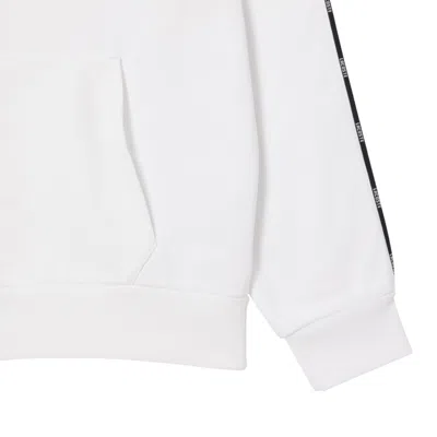 Lacoste Striped Sweatshirt In White