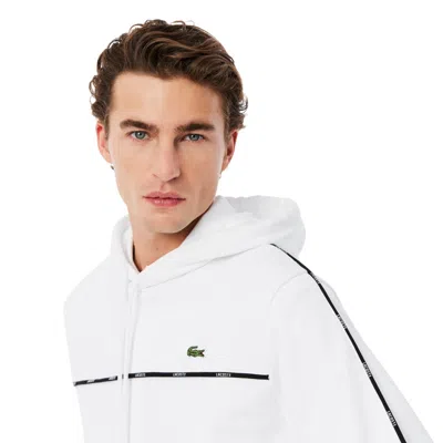 Lacoste Striped Sweatshirt In White