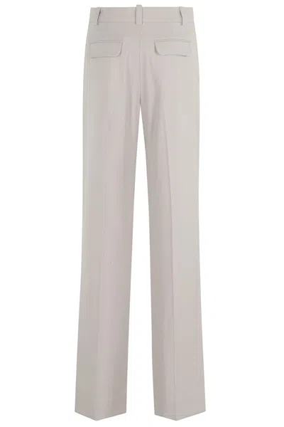 Victoria Beckham Pumice Classic Straight Leg Trousers