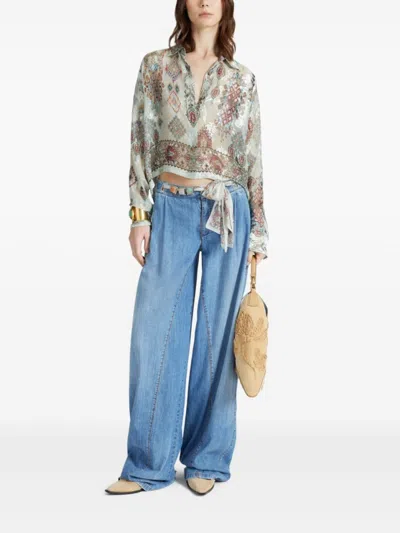Ermanno Scervino Abstract Patterned Shirt With Button Closure In Multi