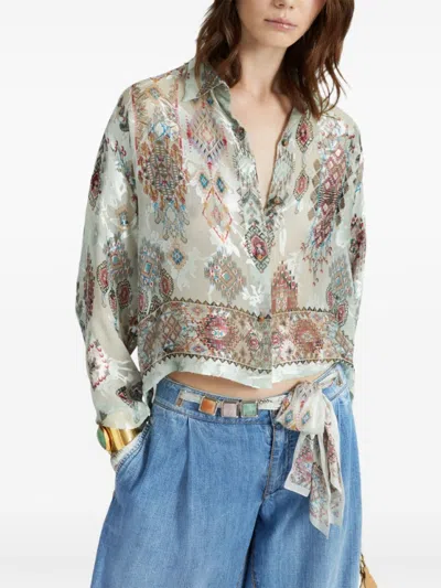 Ermanno Scervino Abstract Patterned Shirt With Button Closure In Multi