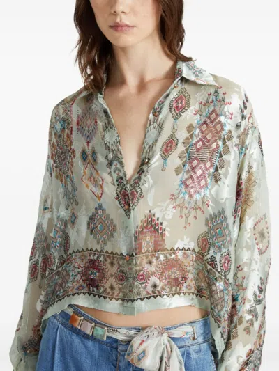 Ermanno Scervino Abstract Patterned Shirt With Button Closure In Multi