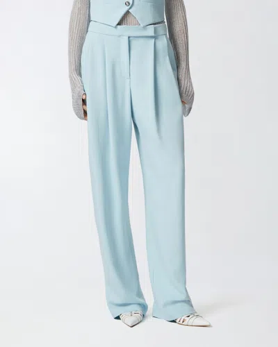 Pinko Elegant Wide-leg Trousers With Darts In Blue