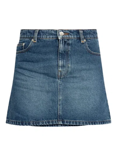 Apc A.p.c. Moss Denim Mini Skirt