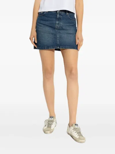 Apc A.p.c. Moss Denim Mini Skirt
