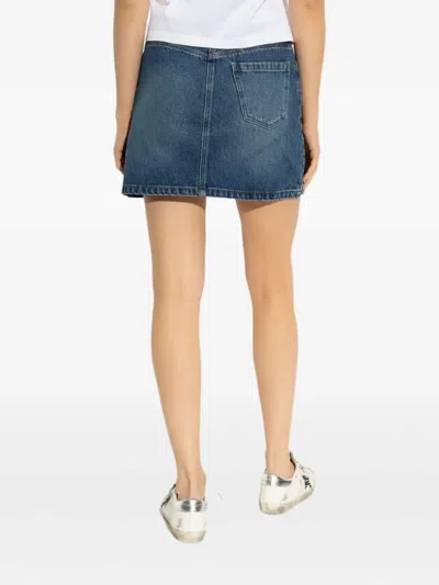 Apc A.p.c. Moss Denim Mini Skirt