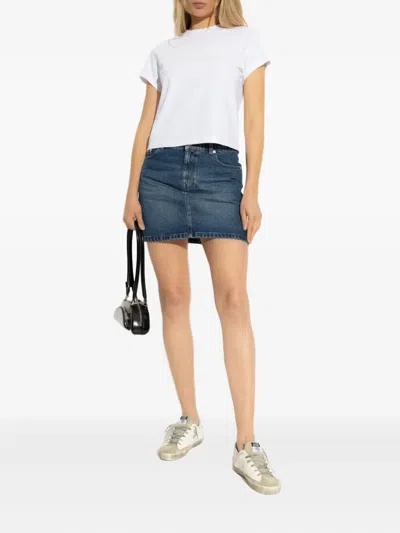 Apc A.p.c. Moss Denim Mini Skirt