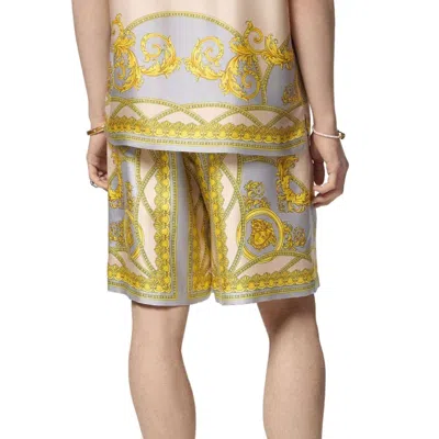 Versace La Coupe Des Dieux Print Silk Shorts