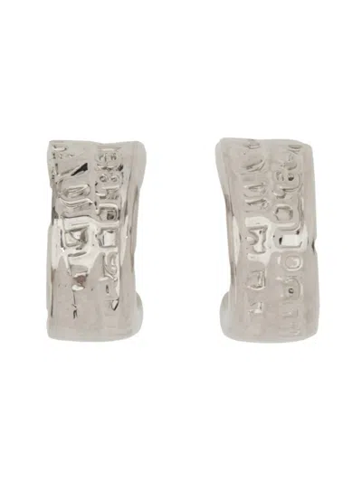 Jean Paul Gaultier Sculptural Silver Brass Earrings