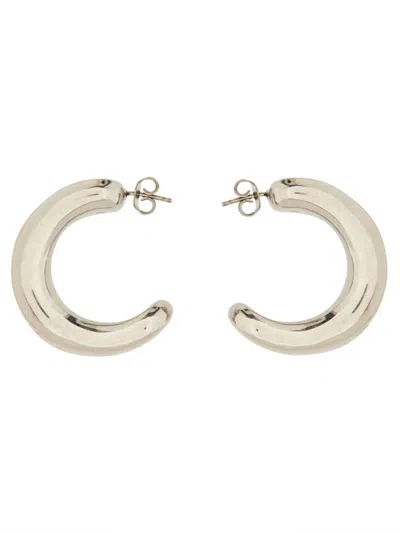 Jean Paul Gaultier Sculptural Silver Brass Earrings