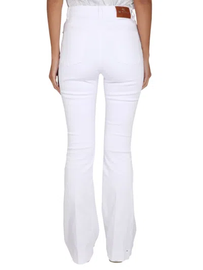Etro Five-pocket Jeans With Fitted Silhouette In White