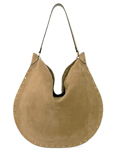 Isabel Marant Soft Suede Shoulder Bag With Studded Detail