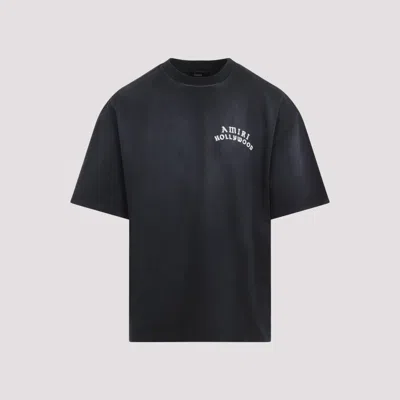 Amiri Hollywood Graphic Oversized T-shirt With Ribbed Crew Neck In Black