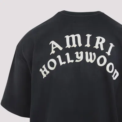 Amiri Hollywood Graphic Oversized T-shirt With Ribbed Crew Neck In Black