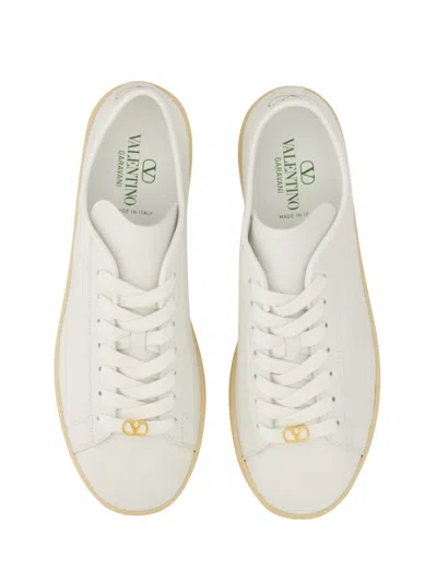 Valentino White Leather Vlogo Signature Sneakers