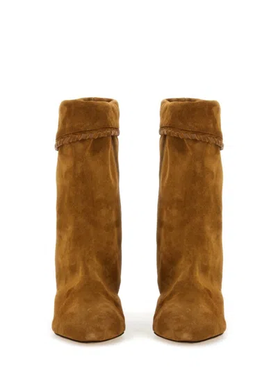 Isabel Marant Dalby Tasseled Leather-trimmed Suede Ankle Boots In Brown