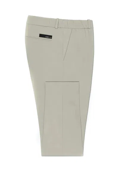 Rrd Tailored White Trousers With Elasticized Waistband In White