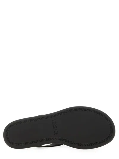 Versace Black Slides With Medusa Detail