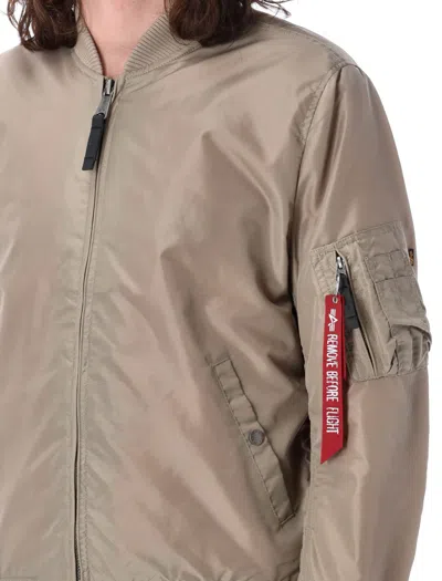 Alpha Industries Ma-1 Tt Jacket In Brown