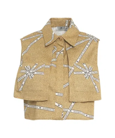 Elisabetta Franchi Logo-print Sleeveless Shirt