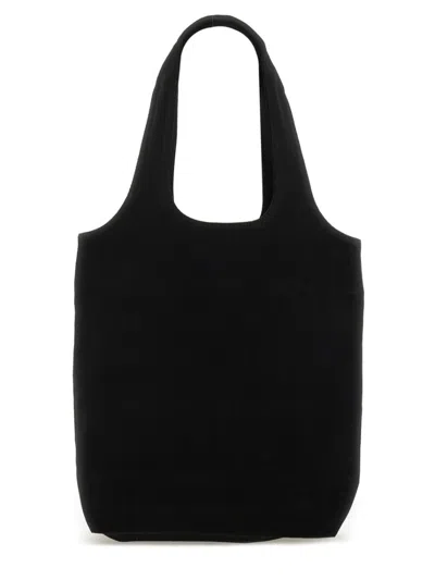 Apc A.p.c. Black Canvas Small Ninon Shopping Bag