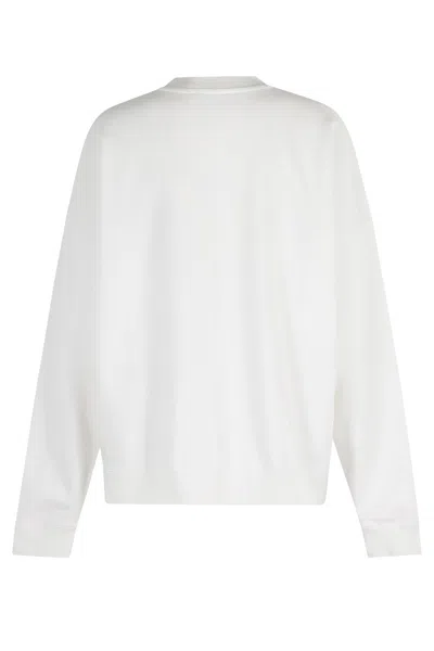 Anine Bing Miles Sweatshirt Letterman Off White Off White In White