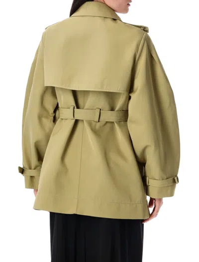 Ganni Twill Midi Trench Coat