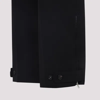 Bottega Veneta Tailored Trousers With Belt And Zip Detail In Black