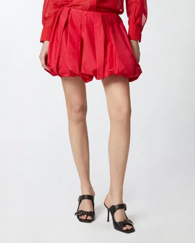 Pinko Bubble Hem High Waist Pleated Skirt
